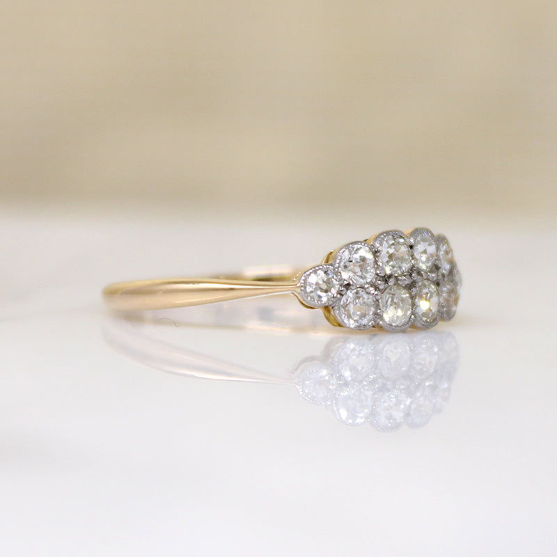 Old Mine Cut Diamond Double Row English Band