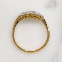 Old Mine Cut Diamond Double Row English Band