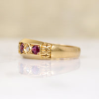 Handsome Ruby & Diamond 18ct Gold Band