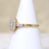 Romantic Diamond Oval Platinum & 18ct Gold Ring