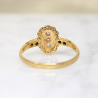 Romantic Diamond Oval Platinum & 18ct Gold Ring
