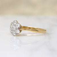 Darling Diamond Daisy Platinum & 18ct Cluster Ring