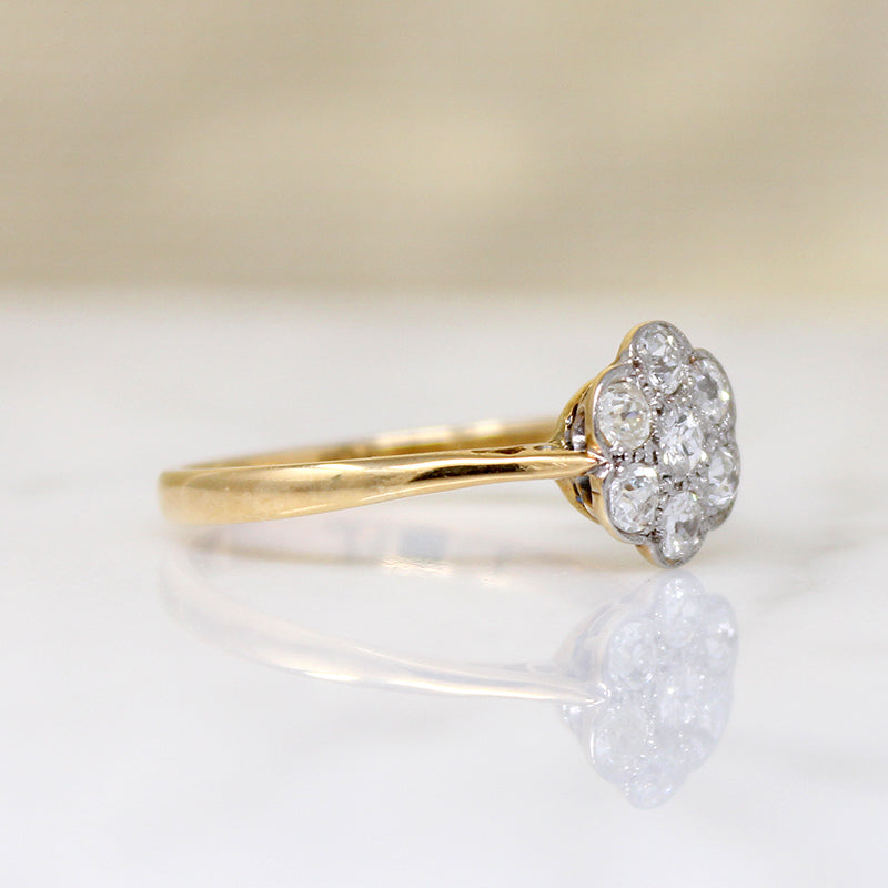 Darling Diamond Daisy Platinum & 18ct Cluster Ring