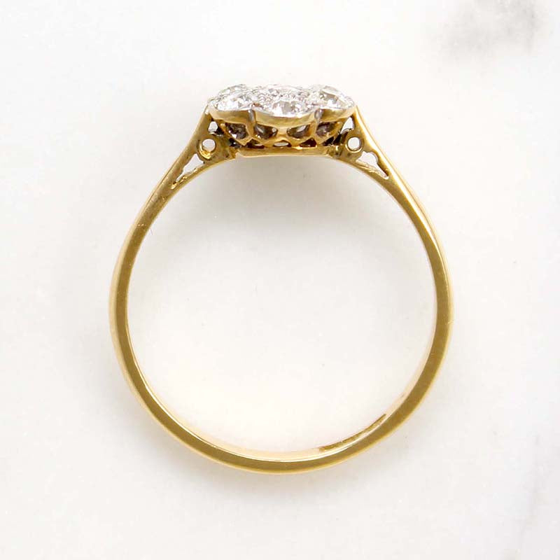Darling Diamond Daisy Platinum & 18ct Cluster Ring