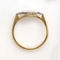 Jaunty Diamond Wave Band in Platinum & 18ct Gold