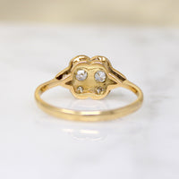 Charming English 18ct Gold & Platinum Diamond Ring