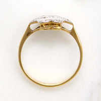 Charming English 18ct Gold & Platinum Diamond Ring