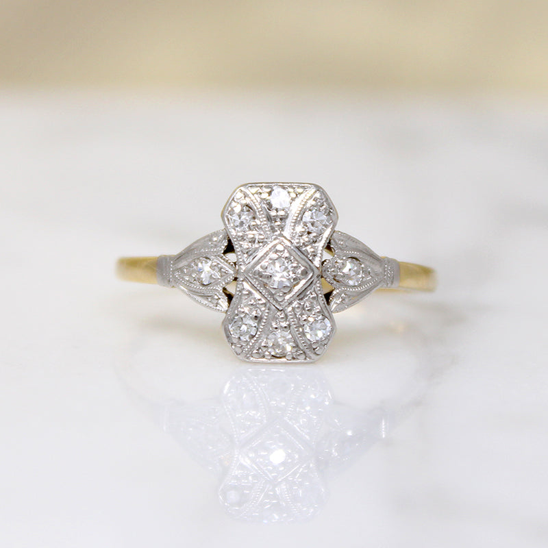 Edwardian Diamond-Set Platinum & 18ct Gold Ring