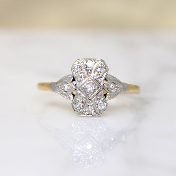 Edwardian Diamond-Set Platinum & 18ct Gold Ring
