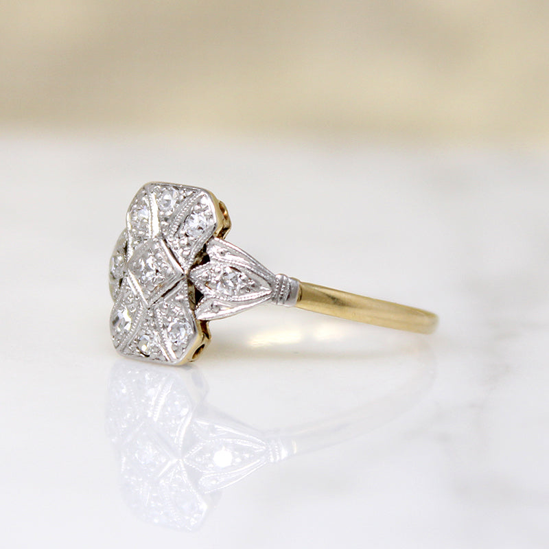 Edwardian Diamond-Set Platinum & 18ct Gold Ring