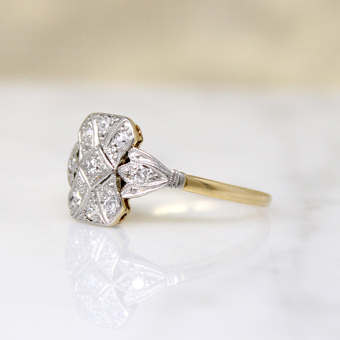 Edwardian Diamond-Set Platinum & 18ct Gold Ring