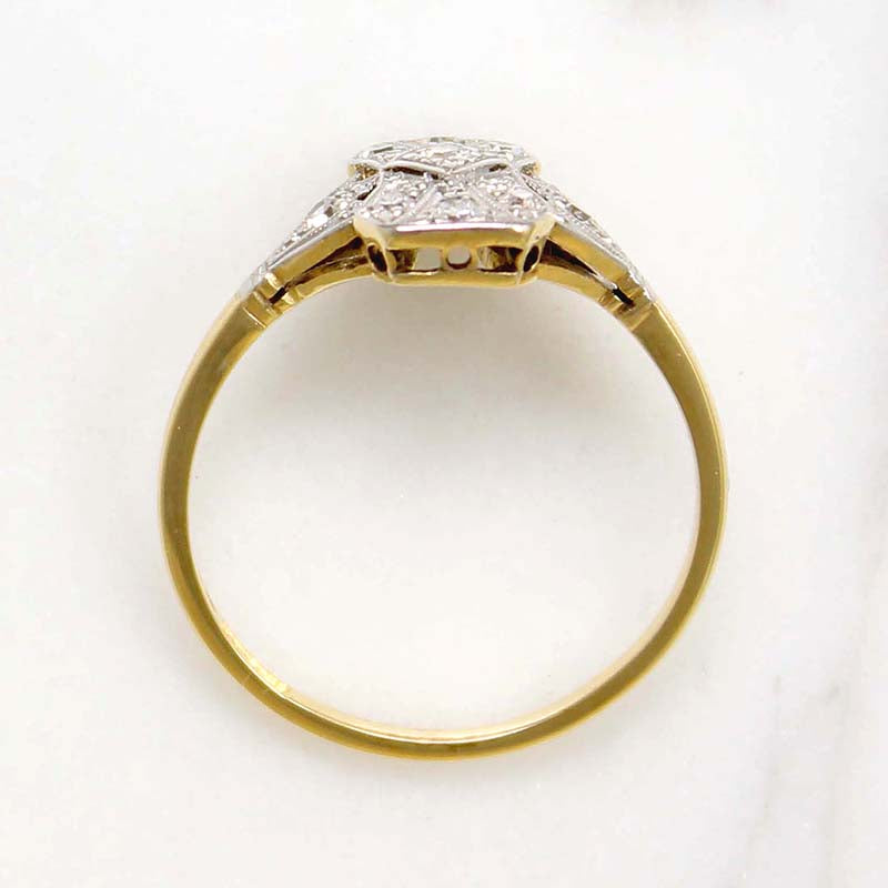 Edwardian Diamond-Set Platinum & 18ct Gold Ring