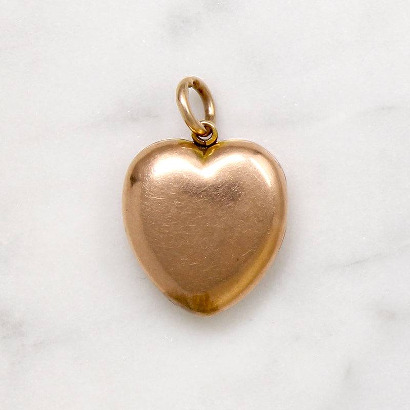 Perfectly Plain 10ct Rosy Gold Heart Locket