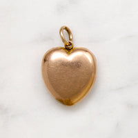 Perfectly Plain 10ct Rosy Gold Heart Locket