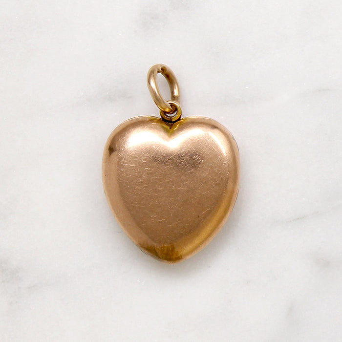 Perfectly Plain 10ct Rosy Gold Heart Locket