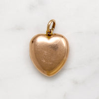 Perfectly Plain 10ct Rosy Gold Heart Locket