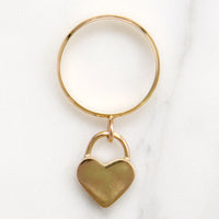 English 15ct Rosy Gold Heart Padlock Band