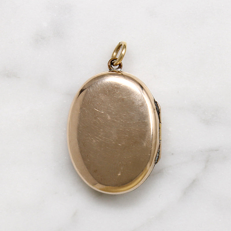 Mellow 9ct Gold Locket with Star Set Diamond 
