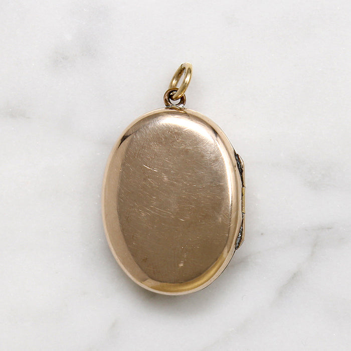 Mellow 9ct Gold Locket with Star Set Diamond 