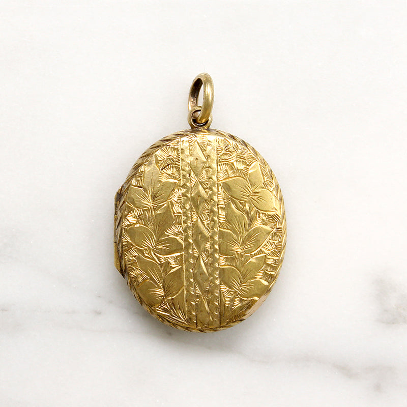Gorgeous Engraved 18ct Gold Victorian Locket