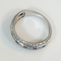 Sublime Sapphire & Diamond in Platinum Art Deco Band