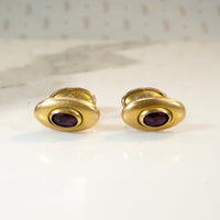 Elegant Gold Filled & Purple Glass Cufflinks