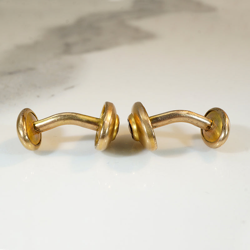 Elegant Gold Filled & Purple Glass Cufflinks