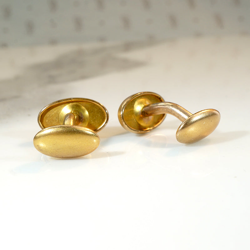 Elegant Gold Filled & Purple Glass Cufflinks