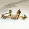 Glitzy Goldstone in Gold Plated Cufflinks