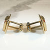 Glitzy Goldstone in Gold Plated Cufflinks