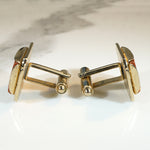 Glitzy Goldstone in Gold Plated Cufflinks