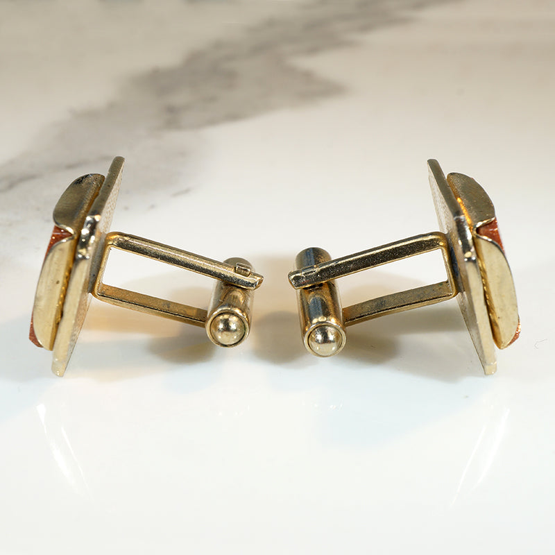 Glitzy Goldstone in Gold Plated Cufflinks
