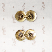 Stylish Engraved Two-Tone Double-Panel Cufflinks