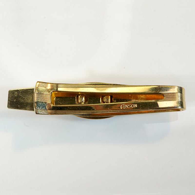 Flashy Red Glass Cufflink & Tie Bar Set from Anson