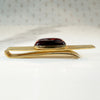 Flashy Red Glass Cufflink & Tie Bar Set from Anson