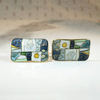 D-A "Four Seasons" Enamel & Silver Gilt "Winter" Cufflinks