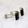 Graphic Silver-Tone & Lucite Cufflinks