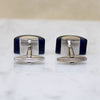 Graphic Silver-Tone & Lucite Cufflinks