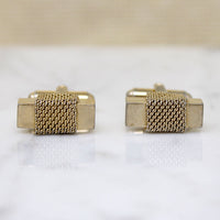 Sculptural Mid Century Gold-Tone Cufflinks