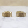 Sculptural Mid Century Gold-Tone Cufflinks