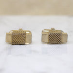 Sculptural Mid Century Gold-Tone Cufflinks