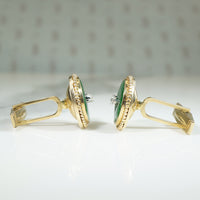 Sophisticated Jade, Diamond & Gold Cufflinks