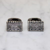 D-A Saga Series Celtic Knot Silver Cufflinks