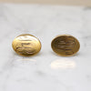 Antique Gold Fill Cufflinks Engraved "ML"
