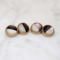Smart Mid Century Two-Tone Mother of Pearl Cufflinks