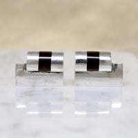 Striking Silver & Onyx Cufflinks by Antonio Pineda