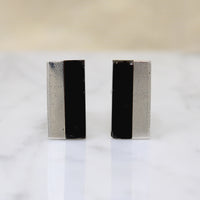 Graphic Silver & Onyx Cufflinks by Antonio Pineda