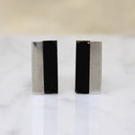 Graphic Silver & Onyx Cufflinks by Antonio Pineda