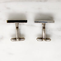 Graphic Silver & Onyx Cufflinks by Antonio Pineda