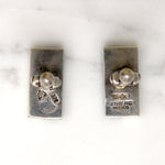 Graphic Silver & Onyx Cufflinks by Antonio Pineda